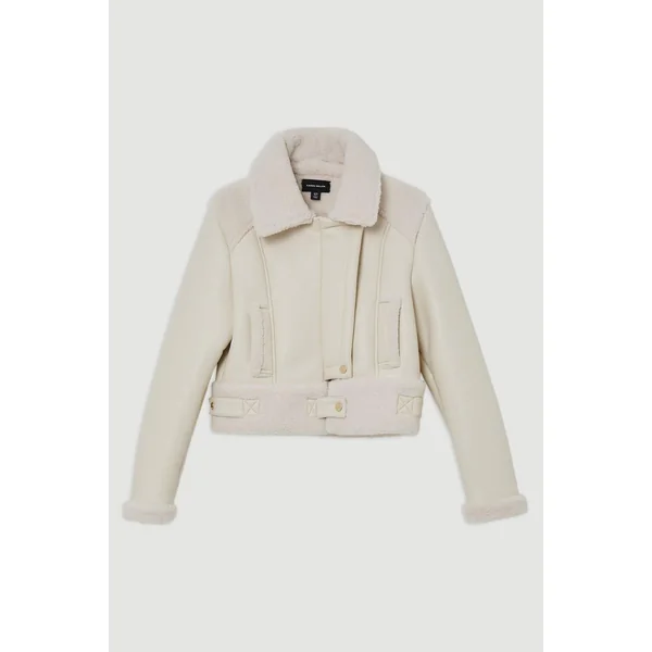 Veste Courte Aviateur en synthétique