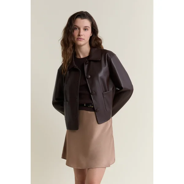 Veste courte en vinyle