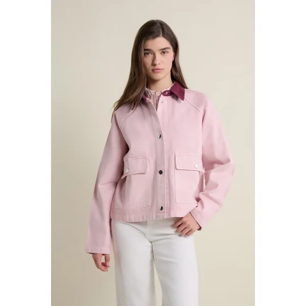 Veste courte à col velours