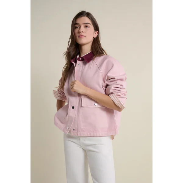 Veste courte à col velours