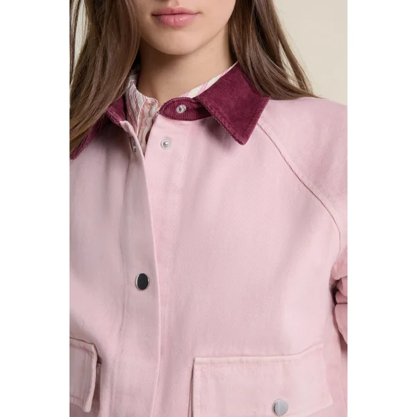 Veste courte à col velours