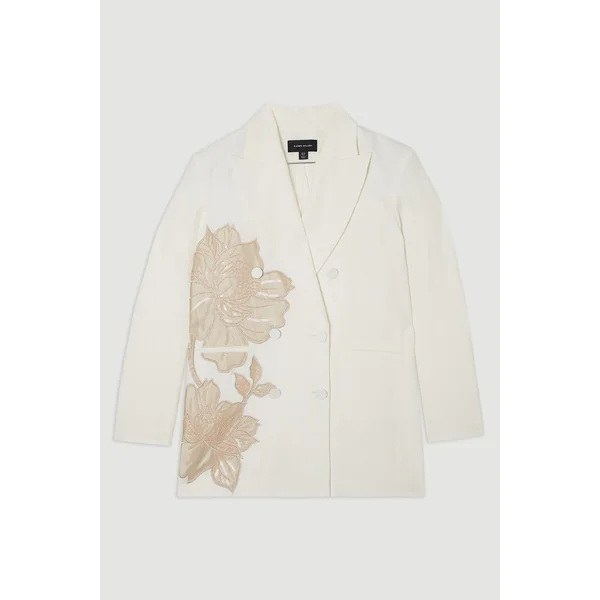 Veste d'été premium ornée d'appliqué sur mesure