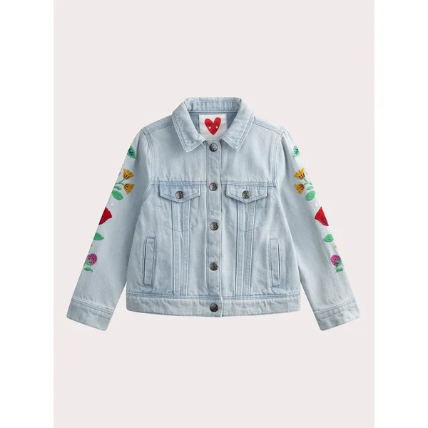 Veste en jean brodée - Soins Bébé Naturels & Produits Maman Après Naissance