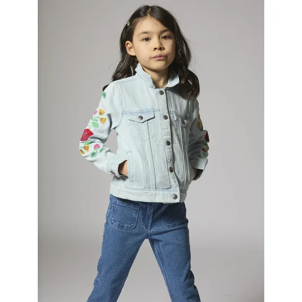 Veste en jean brodée - Soins Bébé Naturels & Produits Maman Après Naissance