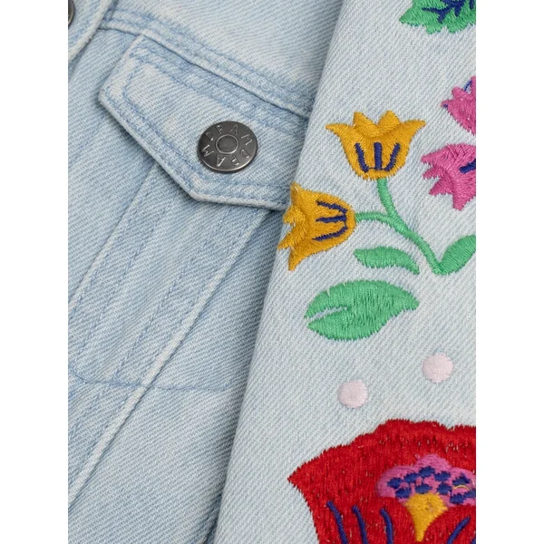 Veste en jean brodée - Soins Bébé Naturels & Produits Maman Après Naissance