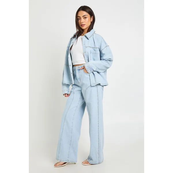 Veste En Jean À Clous