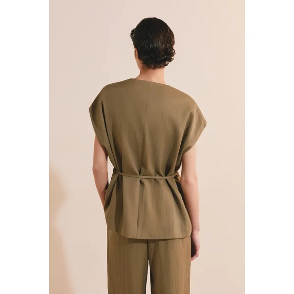 Veste kimono sans manches