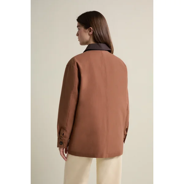 Veste mi-longue à col velours