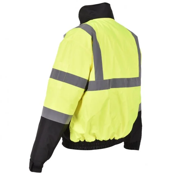 Veste parka bicolore haute visibilité Veste de sécurité Avertissement Doublure d'hiver coton, Taille XXL, Jaune/noir