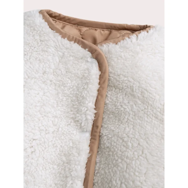 Veste réversible en sherpa naissance - Soins Bébé Naturels & Produits Maman Après Naissance