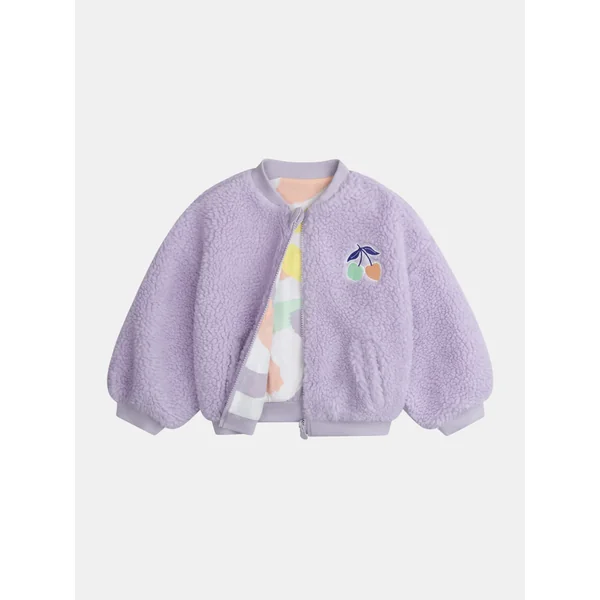 Veste réversible violette pour fille - Soins Bébé Naturels & Produits Maman Après Naissance