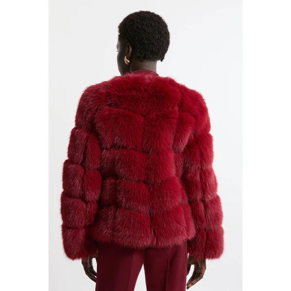 Veste à manches longues à panneaux en synthétique