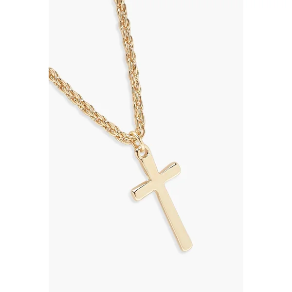 Vintage Chain Cross Pendant Necklace
