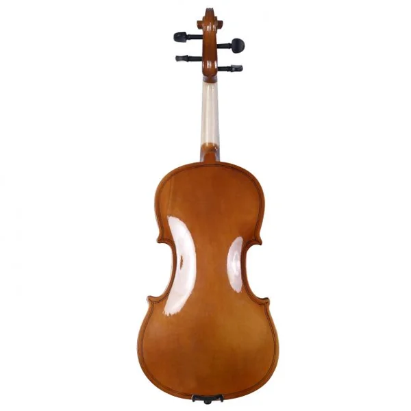 Violon Acoustique 4/4 de Haute Qualité pour Débutants et Amateurs en Bois de Hêtre et Érable, 81x25x12,7cm, Brun/Noir