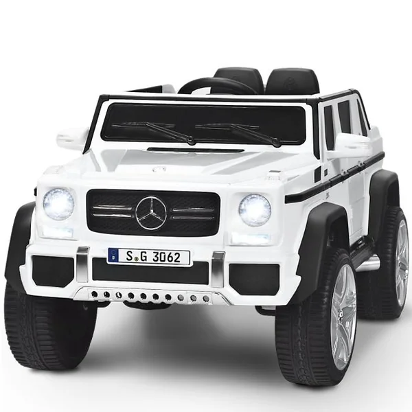 Voiture Eléctrique 12 V pour Enfants 2 Place avec Lumières LED port AUX USB Télécommande Parentale de 3 à 8 Ans Noir/Bleu/Rose/Blanc