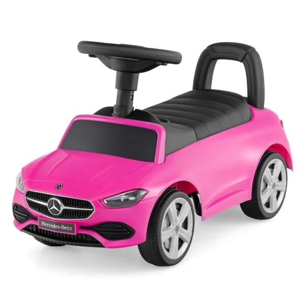 Voiture Pied au Sol pour Enfants Voiture Sous Licence Mercedes-Benz avec Klaxon Bruit de Moteur Voiture Coulissante pour 12-36 Mois Blanc