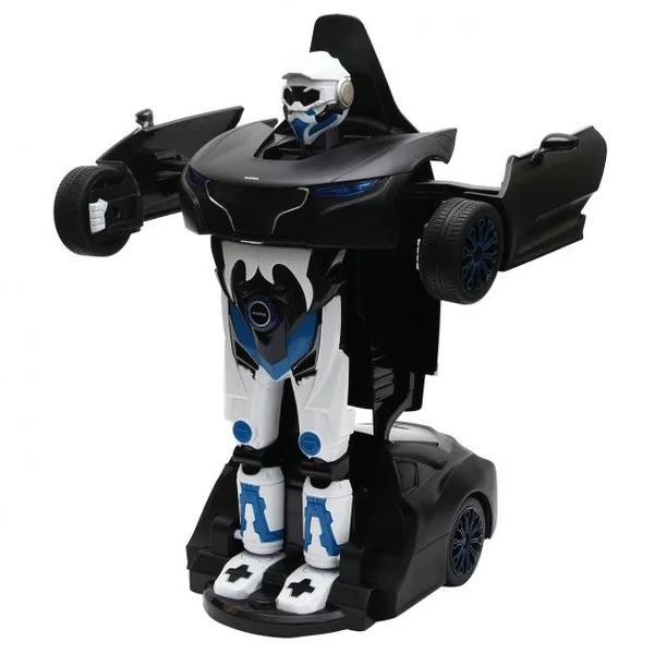 Voiture transformable en robot 2 en 1 pour enfants, Télécommandé, Rechargeable, Radio Commandé, +8 ans, Noir