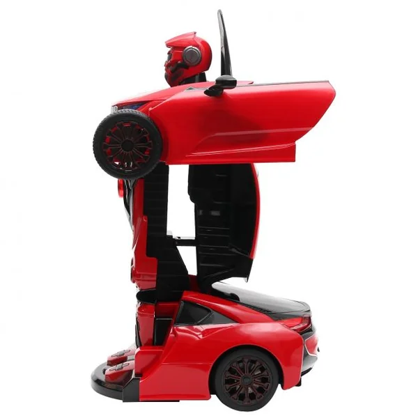 Voiture transformable en robot 2 en 1 pour enfants, Télécommandé, Rechargeable, Radio Commandé, +8 ans, Rouge