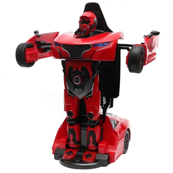 Voiture transformable en robot 2 en 1 pour enfants, Télécommandé, Rechargeable, Radio Commandé, +8 ans, Rouge