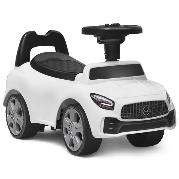 Voiture à Pousser Porteur Voiture avec Musique et Klaxon pour Bébé de 19 à 36 Mois Blanc