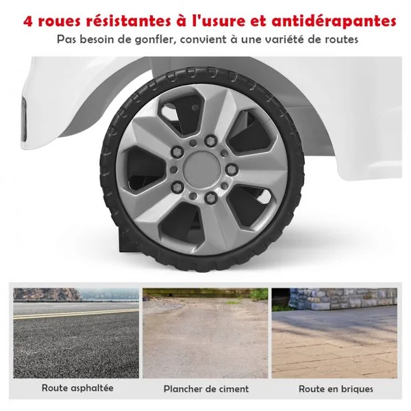 Voiture à Pousser Porteur Voiture avec Musique et Klaxon pour Bébé de 19 à 36 Mois Blanc
