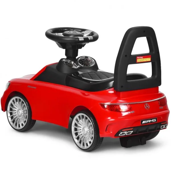 Voiture à Pousser pour Enfants de 18 à 36 Mois Porteur avec Klaxon Musique Phare LED Rouge