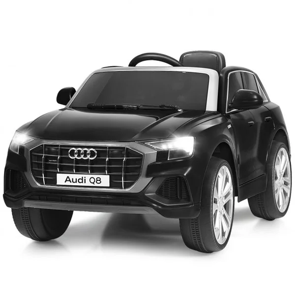 Voiture Électrique 12 V pour Enfants 2 Moteurs Vitesse Max : 5 km/h Télécommande 2.4G Lumières LED MP3 Effect Sonore Noir