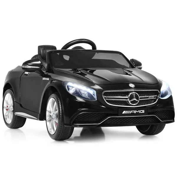 Voiture Électrique 12V pour Enfants 3-8Ans V. 2-5 km/h avec Télécommande 2.4 G Effets Sonores et Lumineux 120x70x52cm Noir