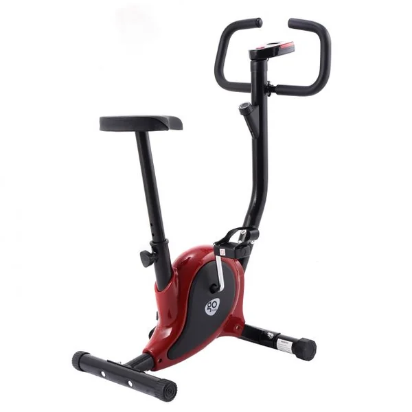 Vélo d'appartement Vélo de fitness Vélo d'exercice, en acier, Ergomètre LCD, Capacité 120 kg, 70x46x103 cm, Rouge