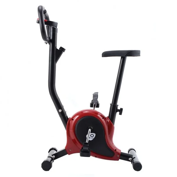Vélo d'appartement Vélo de fitness Vélo d'exercice, en acier, Ergomètre LCD, Capacité 120 kg, 70x46x103 cm, Rouge