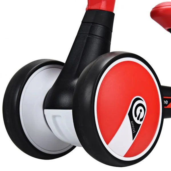 Vélo d’équilibre sans pédales pour enfant Draisienne pour enfants de 1-3 ans, en HDPE-PP-EVA, 58x30x40cm, Rouge et noir