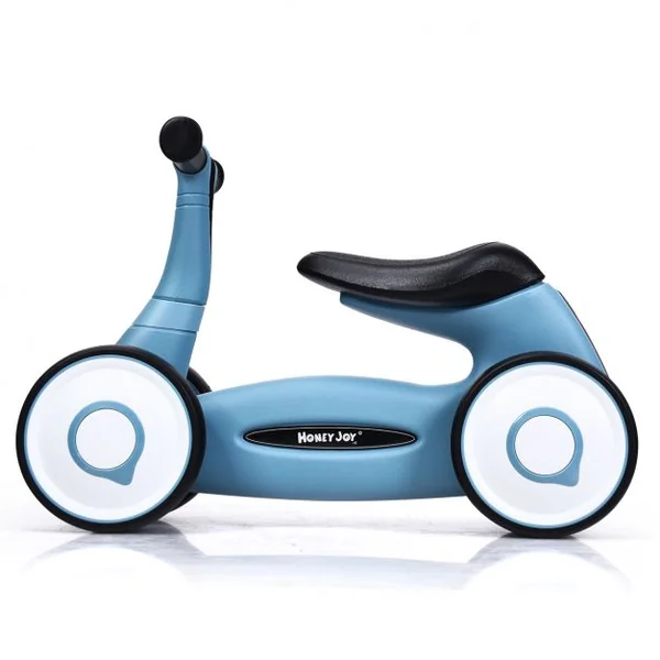Vélo Trotteur pour Enfant de 12 à 36 mois sans Pédales Guidon Réglable Capacité 20 kg en PP+PVA 59x29x40cm Bleu