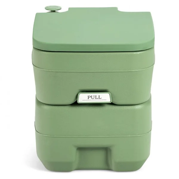 WC Chimique Portable 20L Toilette Chimique Portatif Réservoir d'eau 10L pour camping plein air 36x35x42cm, Vert