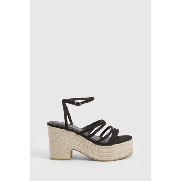 Wide Fit Strappy Low Wedge