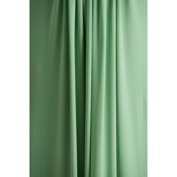 With Me | Robe longue verte à col montant avec fronces et détails découpés