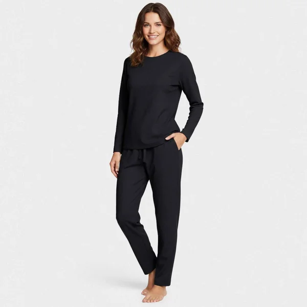 Women's long-sleeve lyocell (TENCEL™) pyjama, breathable