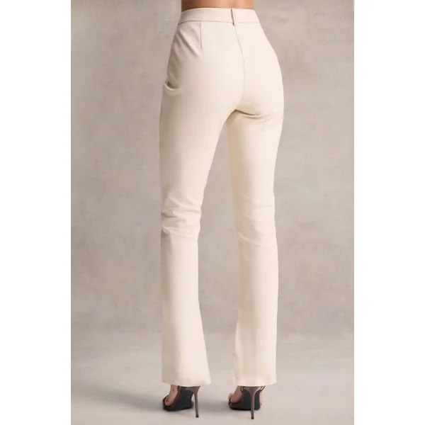 Wonder Woman | Pantalon taille haute à jambe droite avec fente à l’ourlet