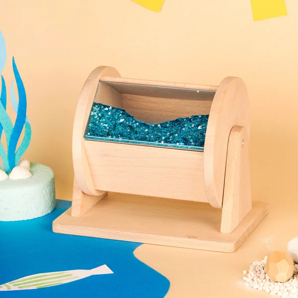 Wooden sensory wheel for baby