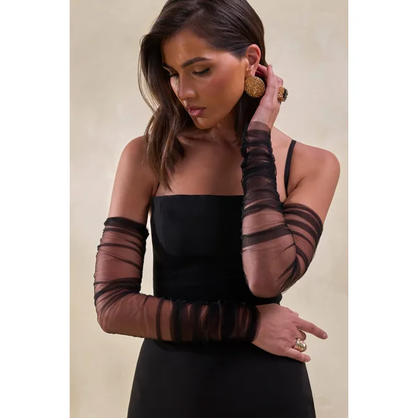 Zavira | Manches longues en mesh noir