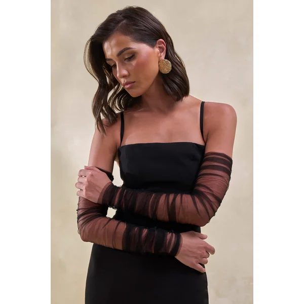 Zavira | Manches longues en mesh noir