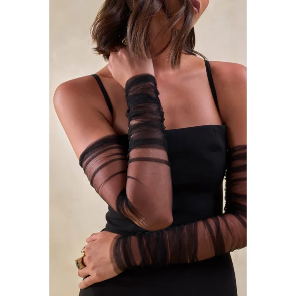 Zavira | Manches longues en mesh noir