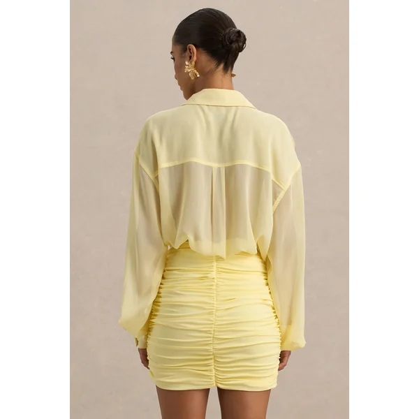 Zinna | Chemise à décolleté plongeant en citron