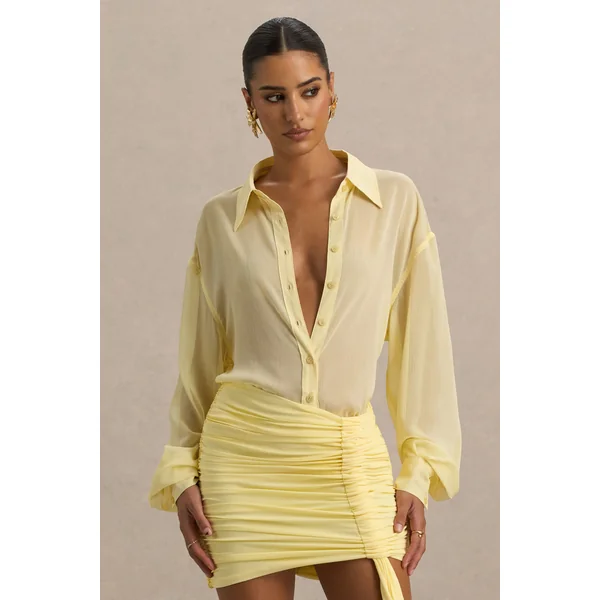 Zinna | Chemise à décolleté plongeant en citron