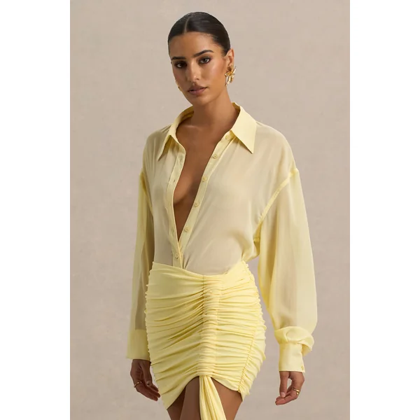 Zinna | Chemise à décolleté plongeant en citron
