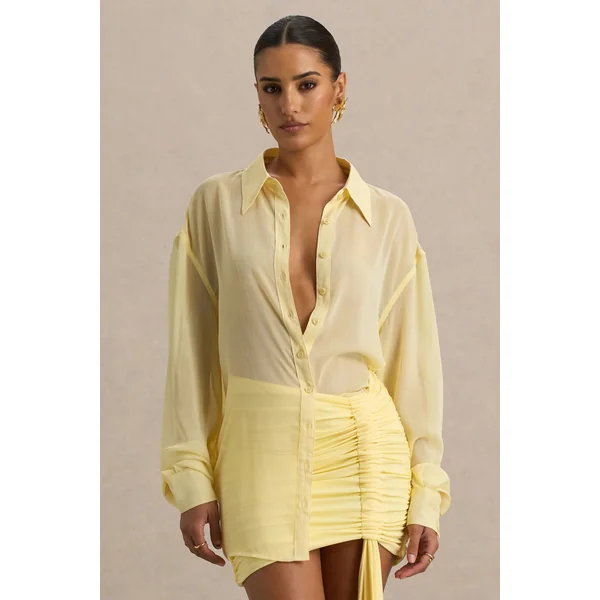 Zinna | Chemise à décolleté plongeant en citron