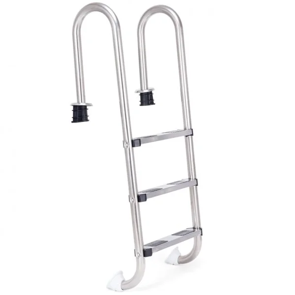 Échelle de Piscine Échelle de Sécurité pour Piscine 3 Marches Antidérapantes 1320 x 500 x 260 mm en Acier Inoxydable