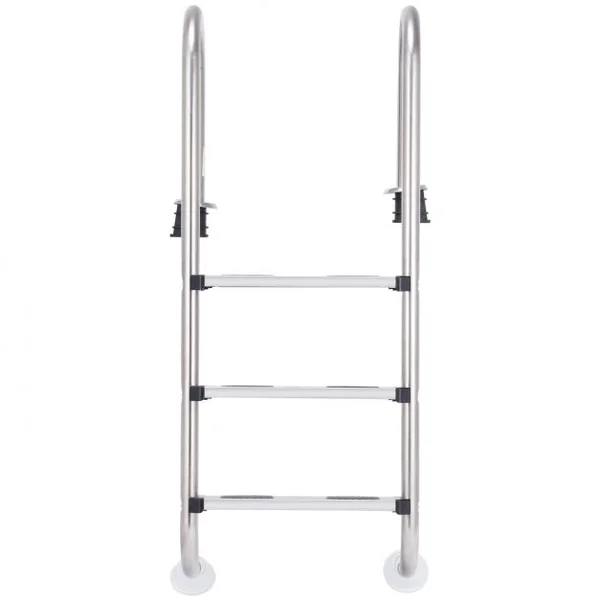 Échelle de Piscine Échelle de Sécurité pour Piscine 3 Marches Antidérapantes 1320 x 500 x 260 mm en Acier Inoxydable