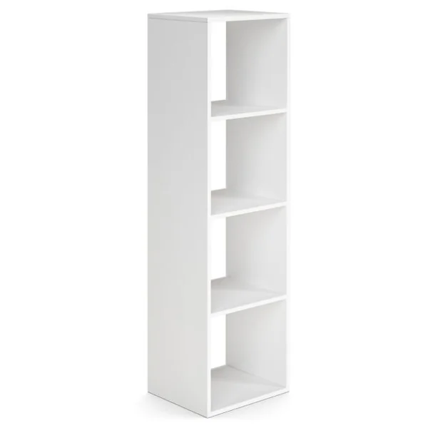 Étagère de Rangement 4 Niveaux avec Dispositif Anti-basculement pour Salon Chambre à Coucher Bureau