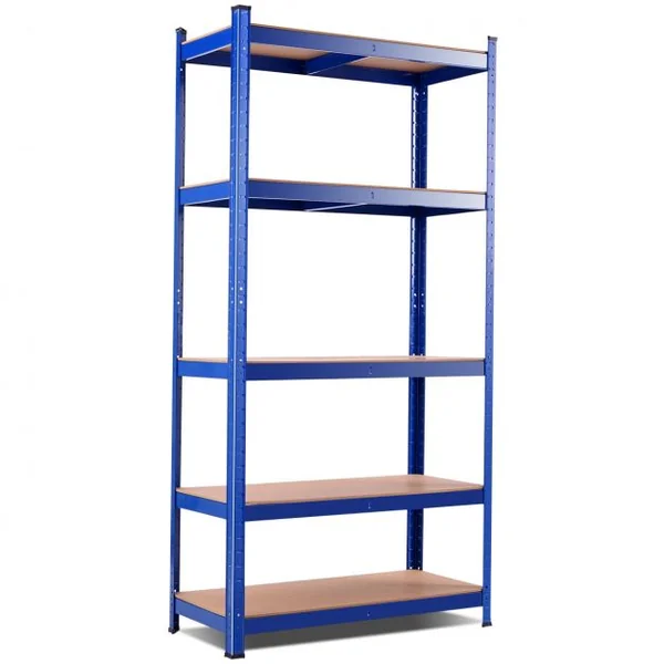 Étagère de Rangement 90x40x180CM avec 5 Tablettes Chaque Charge 175KG en Métal et Bois