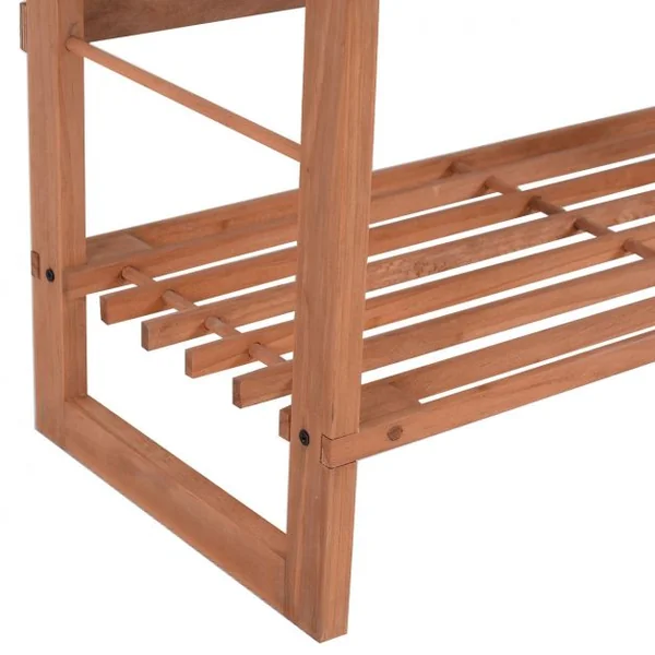 Étagère à chaussures Porte-chaussures 5 niveaux Bibliothèque Etagère de rangement, en pin massif, 57x26x140 cm, Naturel